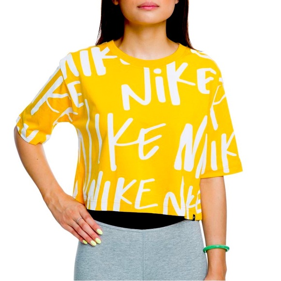 Nike Tops - NIKE Logo Mash Crop T-Shirt